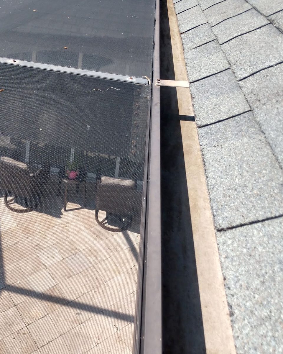 The same gutter after cleaning